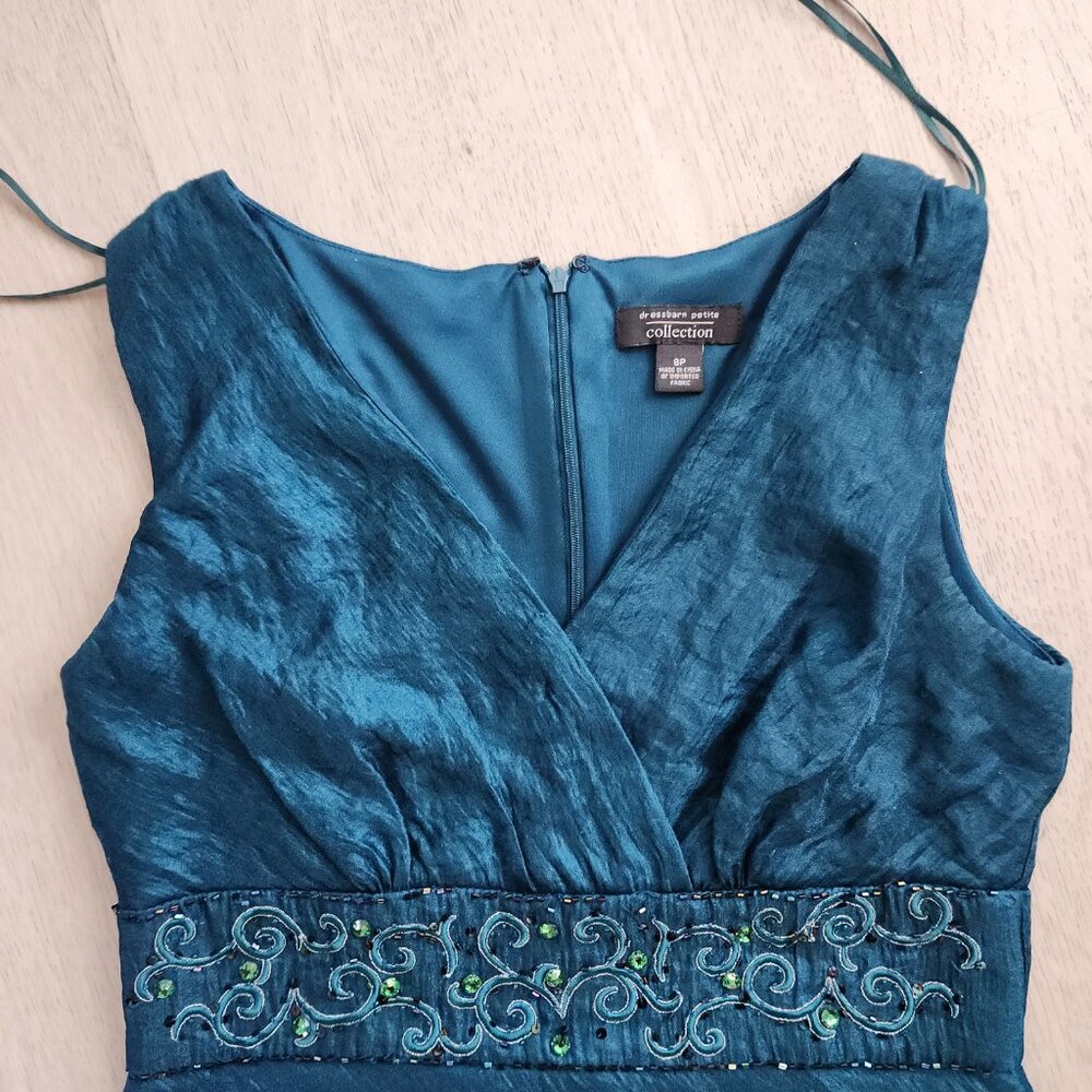 Teal Sleeveless Dress Barn Petite 8
